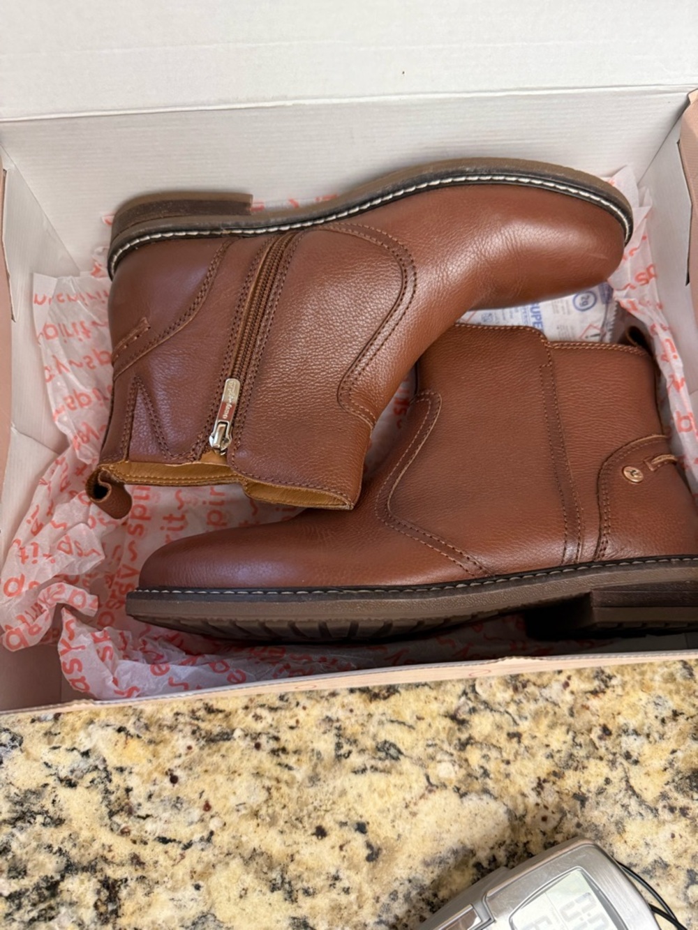 Classic Brown Leather Side-Zip Ankle Booties